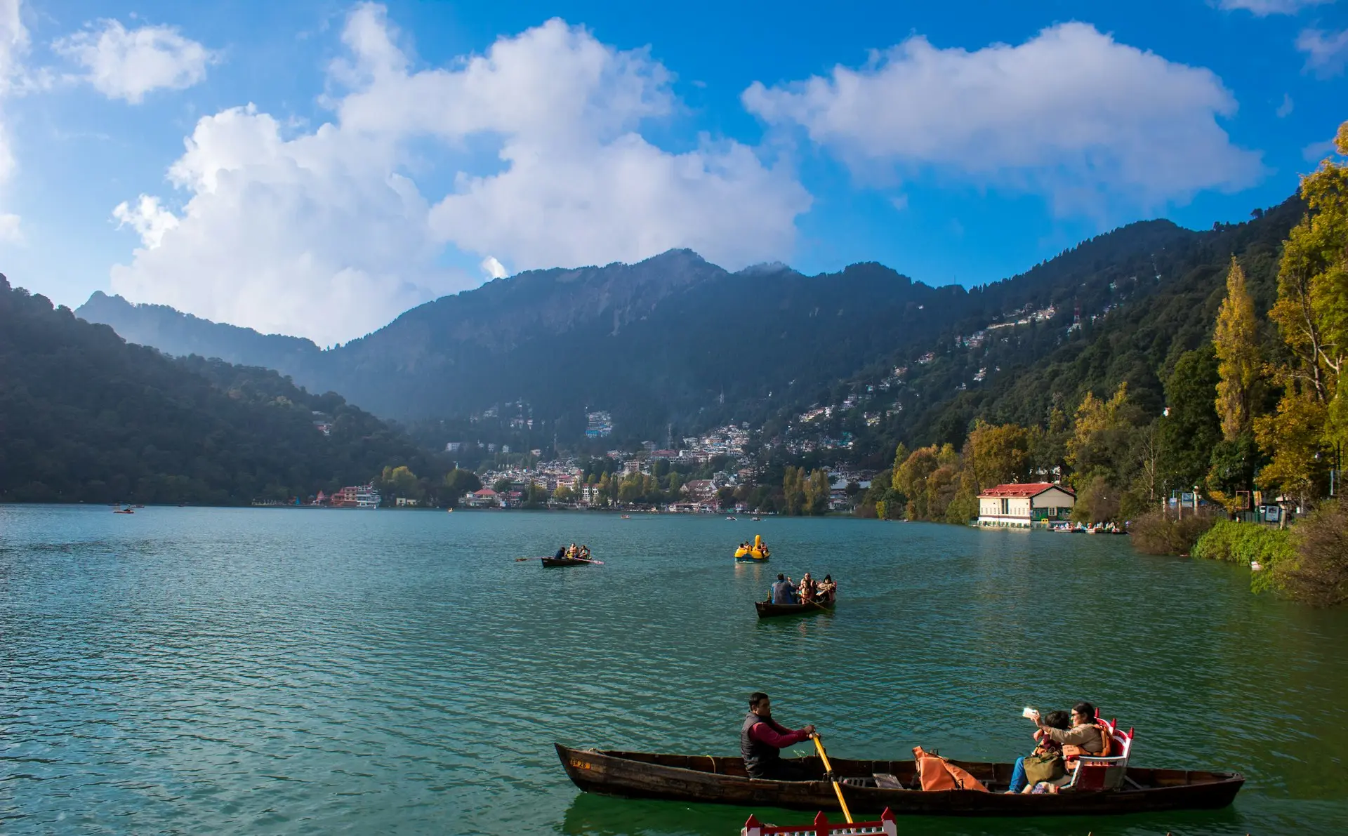 Temple near forested lake – included in Best of Uttarakhand 6-day tour