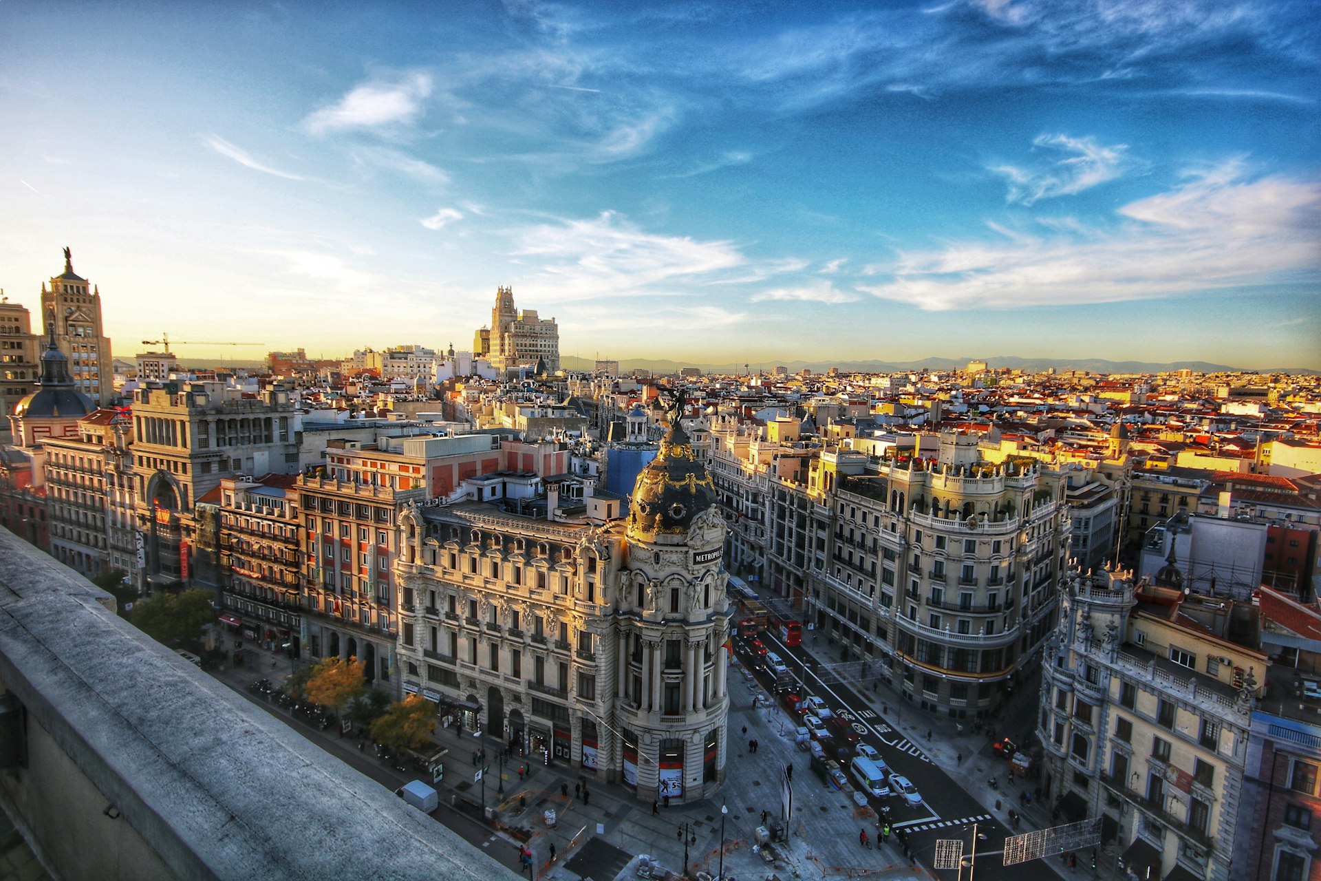 Spain and Portugal scenic coastal view with historic buildings