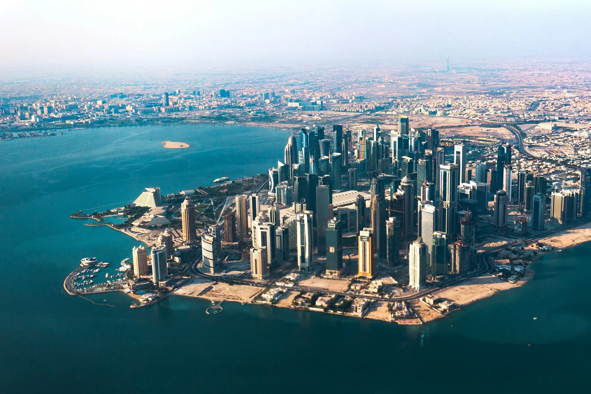 aerial photography of concrete buildings