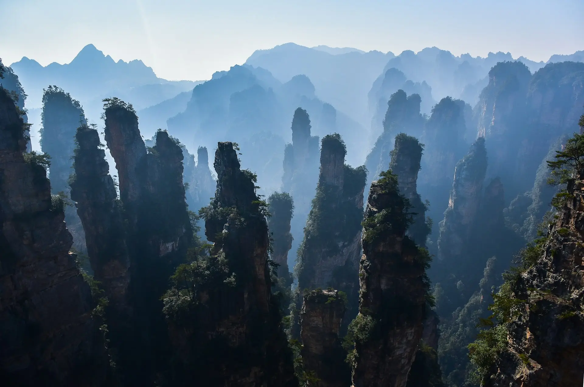 aerial photo of rock formations